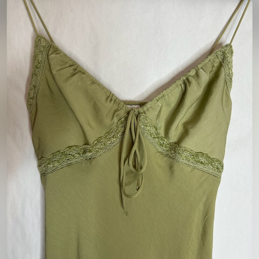 Princess Polly Emily Maxi Dress in “Green” Size US 2 | Slip Dress Lace Detailing - Picture 8 of 16